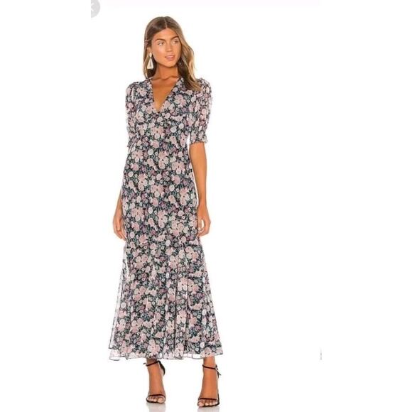 Saylor Alana Georgette Floral Maxi Dress Women’s Flowy Nordstrom SMALL - Picture 1 of 10